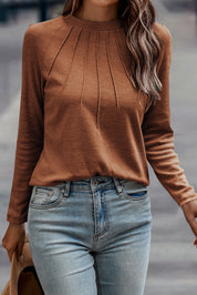 Seam Detail Raglan Long Sleeve Top