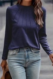 Seam Detail Raglan Long Sleeve Top