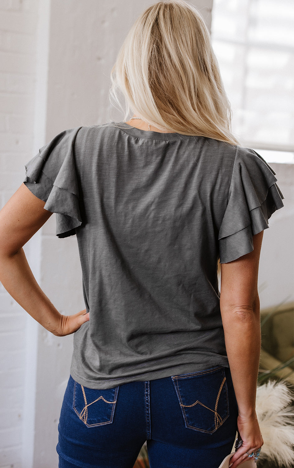 Layered Ruffle Short Sleeve Top
