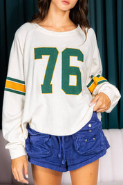 Number Retro Sporty Graphic Crewneck