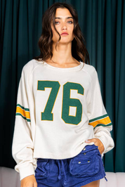 Number Retro Sporty Graphic Crewneck
