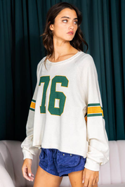 Number Retro Sporty Graphic Crewneck