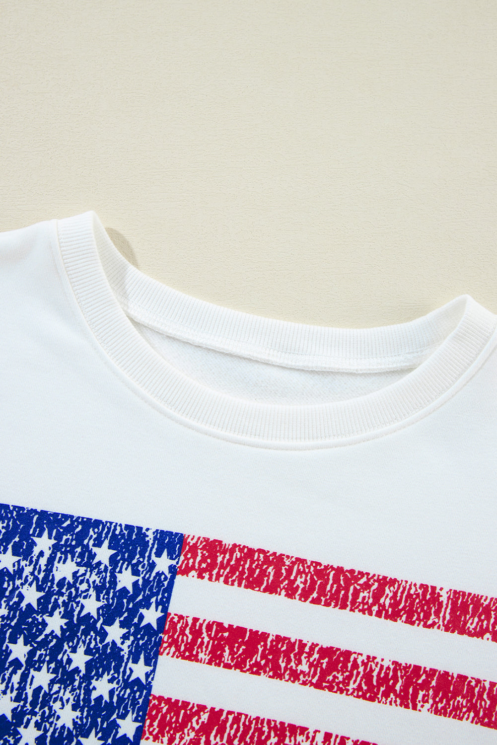 American Flag Graphic Drop Shoulder Loose Sweatshirt