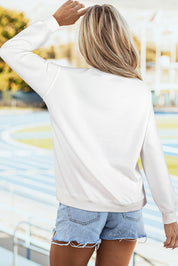 American Flag Graphic Drop Shoulder Loose Sweatshirt