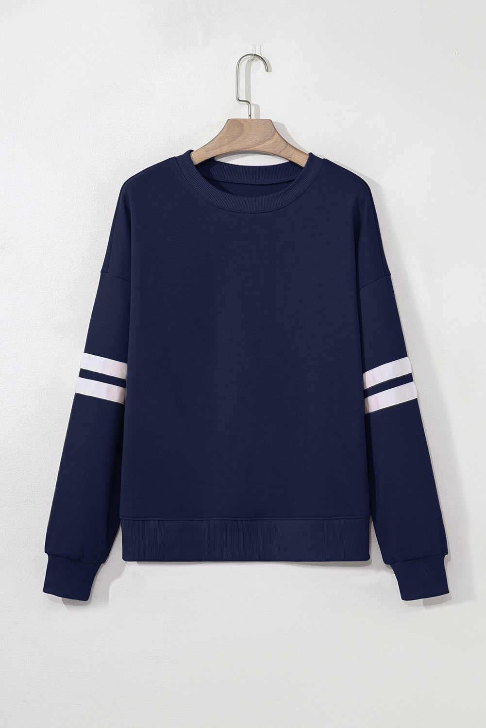 Varsity Striped Detail Oversized Sweatshirt