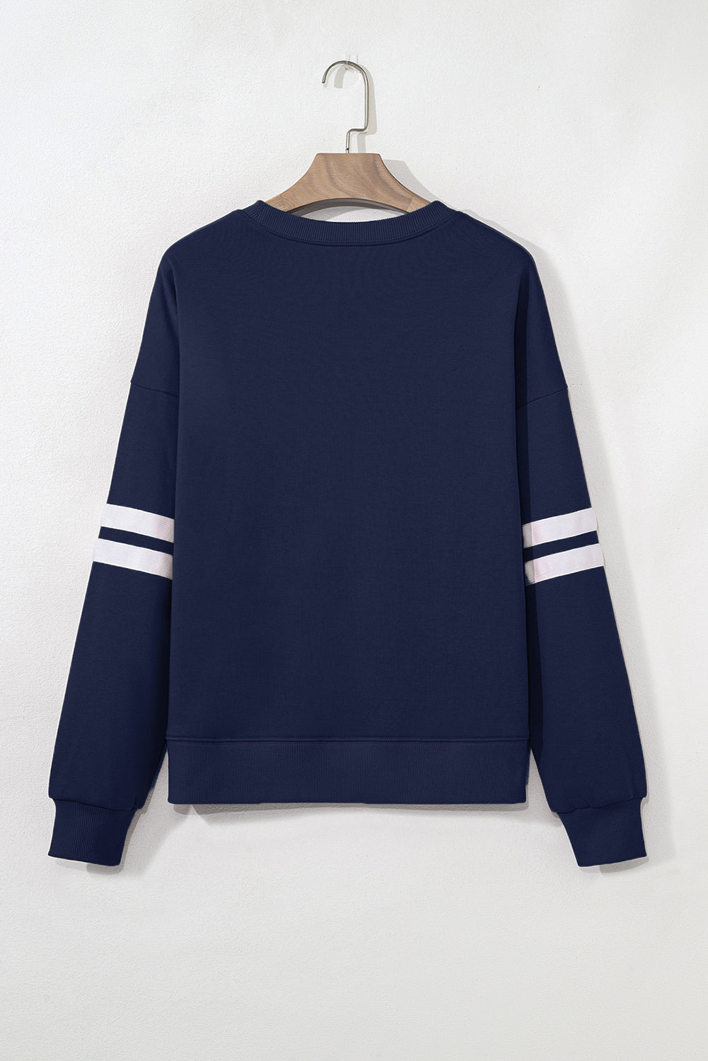 Varsity Striped Detail Oversized Sweatshirt