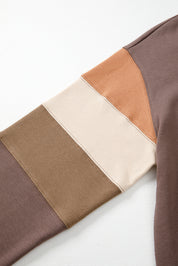 Color Block Shoulder Pullover Sweatshirt