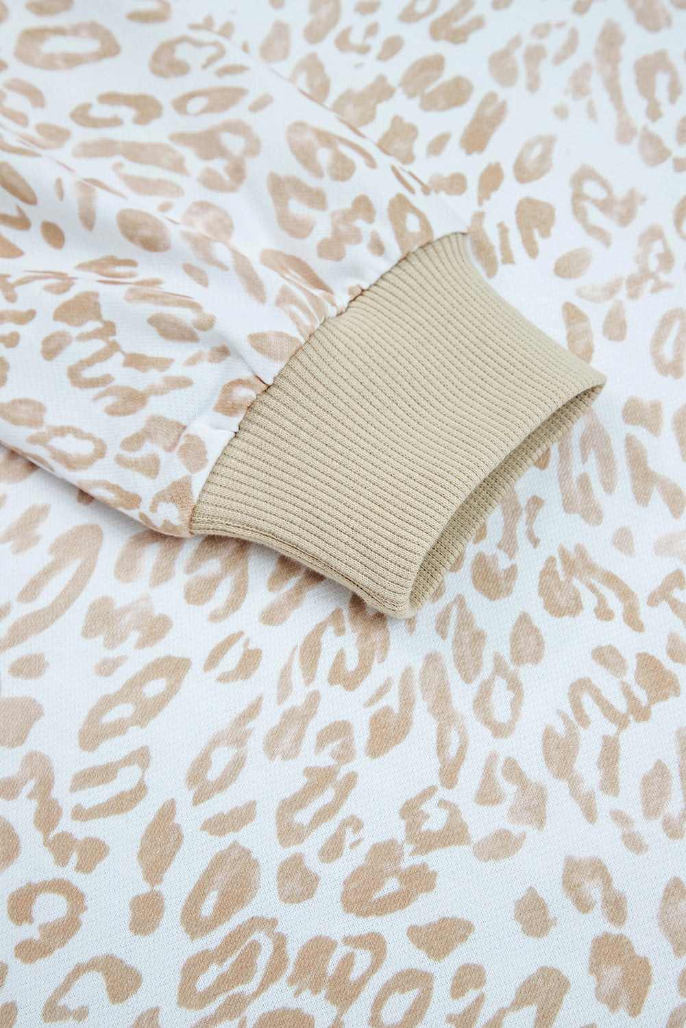 Leopard Ruffle Detail Sweatshirt