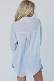Striped Buttoned Up Long Sleeve Shirt
