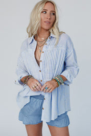 Striped Buttoned Up Long Sleeve Shirt