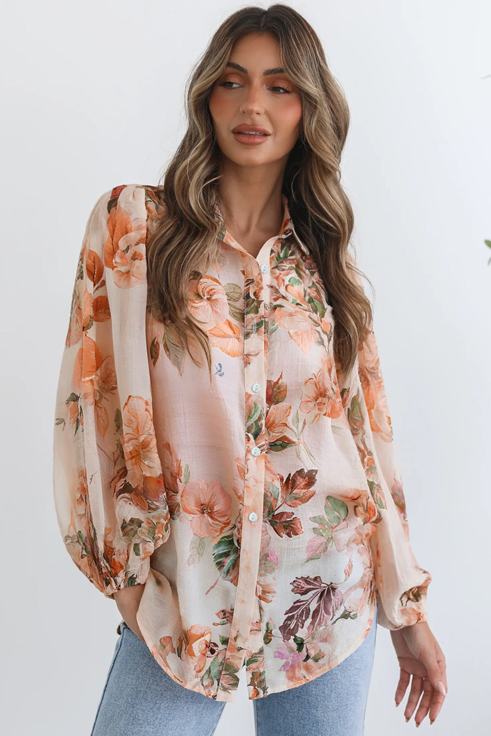 Floral Long Sleeve Lightweight Top