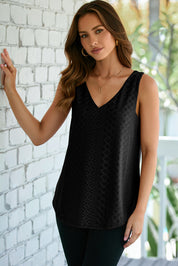 Eyelet Knit Loose Tank Top
