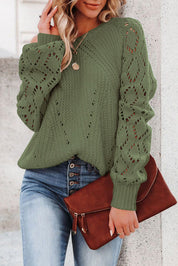 Puffy Sleeve Knit Sweater