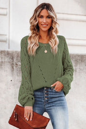 Puffy Sleeve Knit Sweater