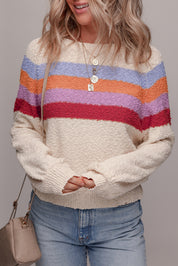 Jet Stream Striped Color Block Sweater