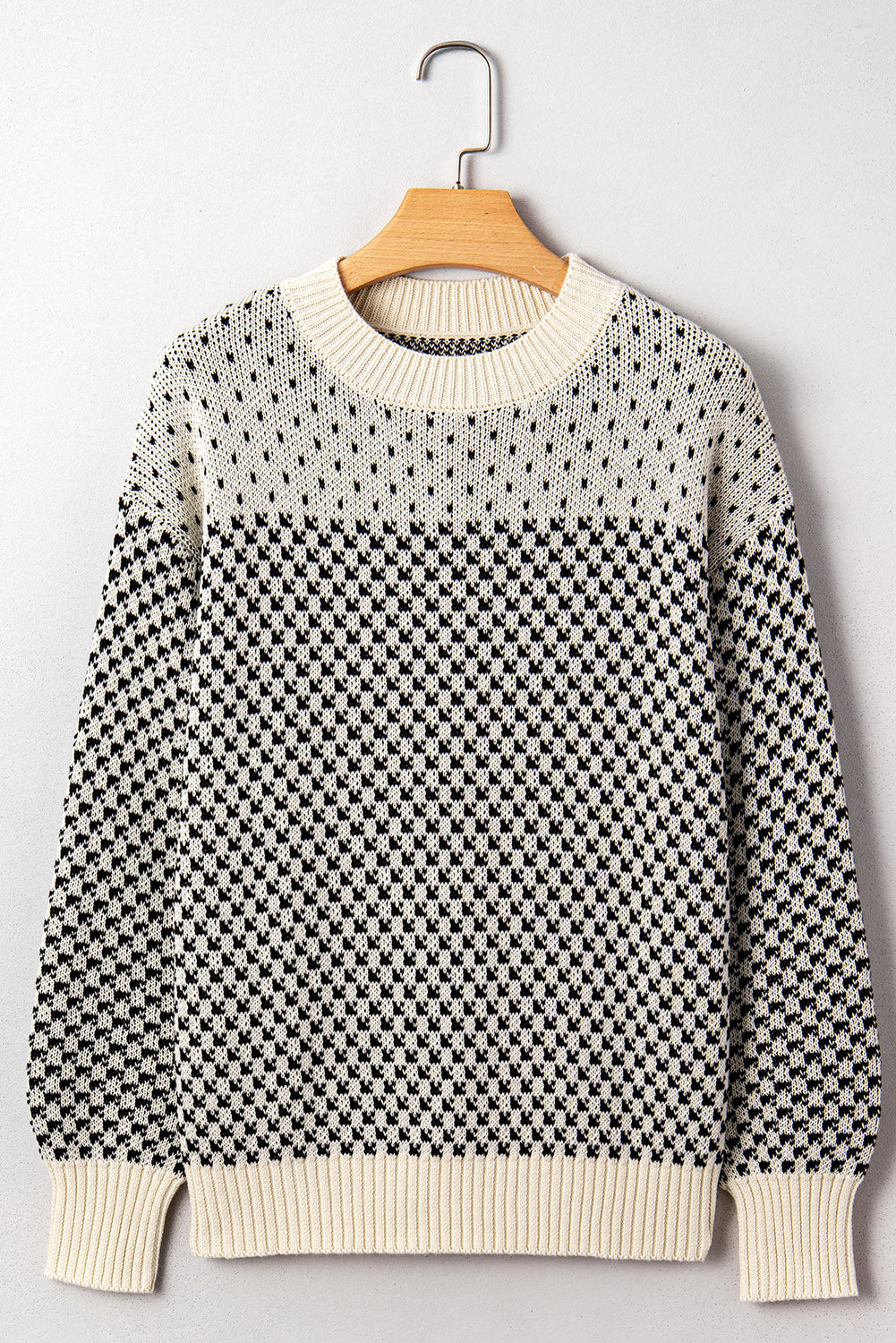Contrast Color Pattern Sweater