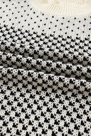 Contrast Color Pattern Sweater