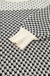 Contrast Color Pattern Sweater