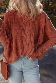 Chunky Fit Textured Knit Sweater