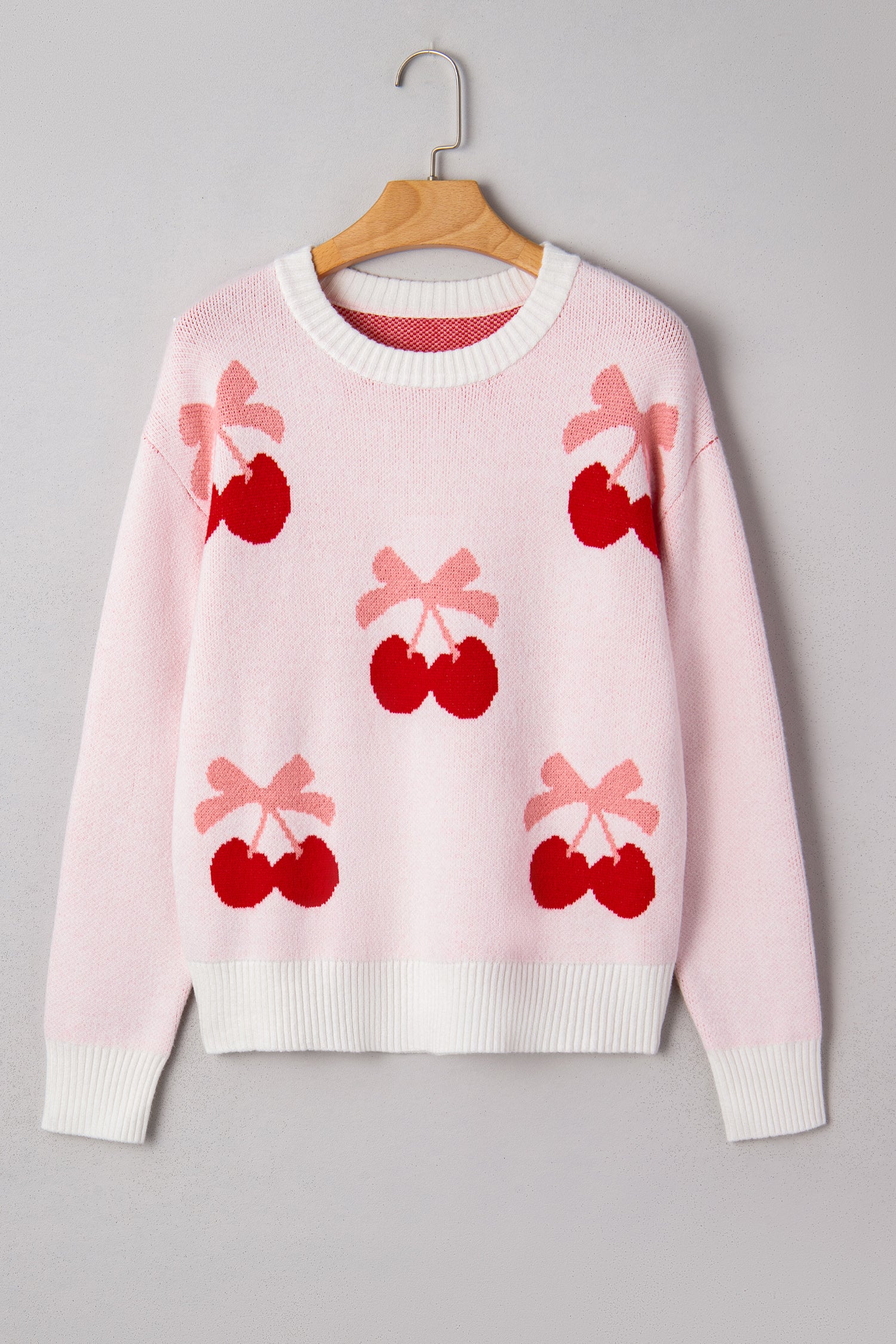 Cherry Drop Shoulder Sweater