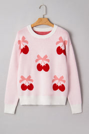 Cherry Drop Shoulder Sweater
