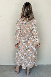 Maple Grove Floral Puff Sleeve Maxi Dress