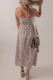 Ditsy Floral Smocked Midi Dress
