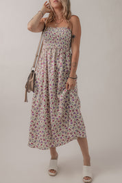 Ditsy Floral Smocked Midi Dress