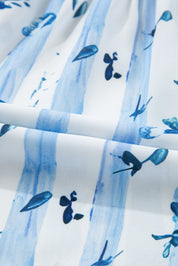 Floral Tied Straps Tiered Maxi Dress