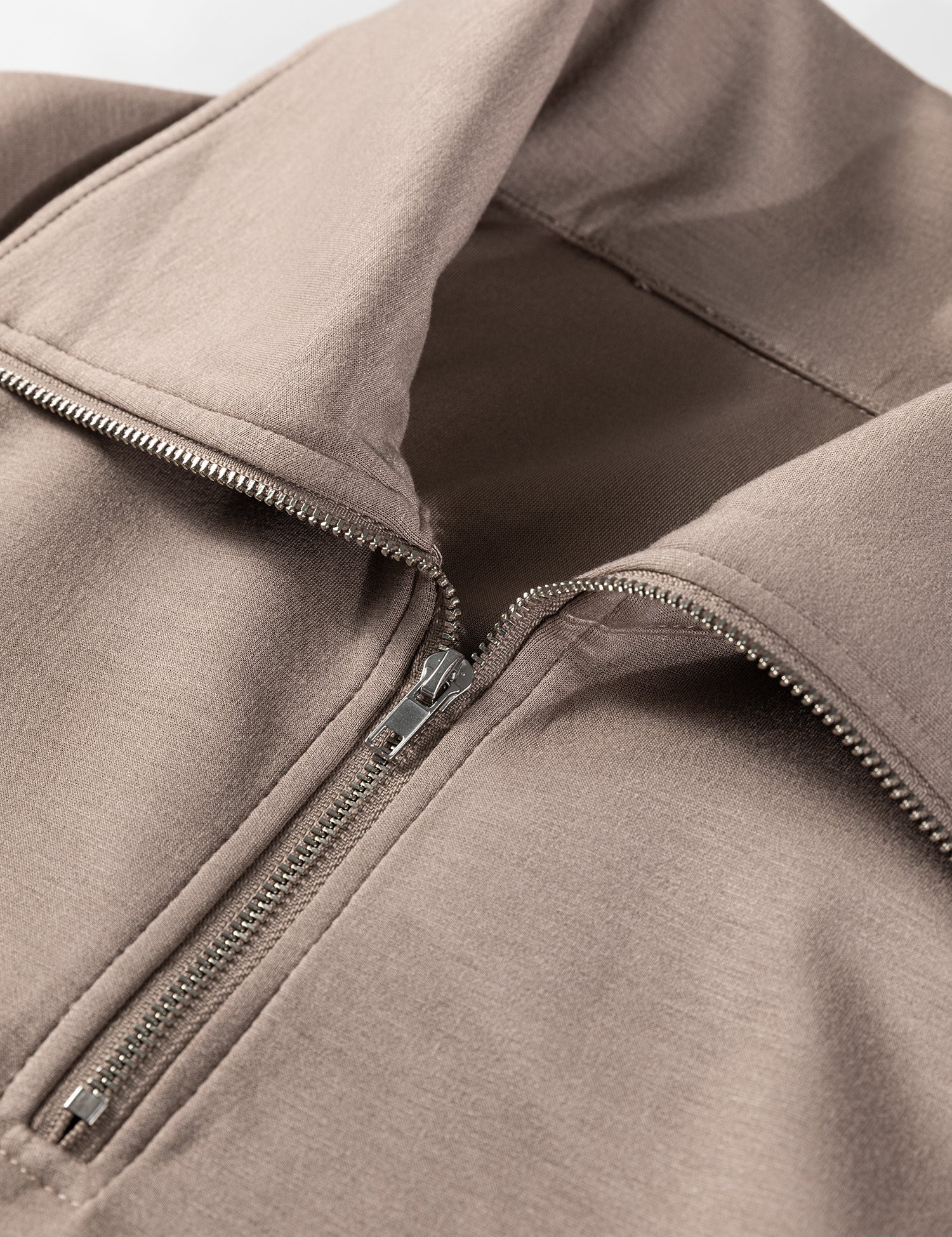 Zip Collar Long Sleeve Lounge Top