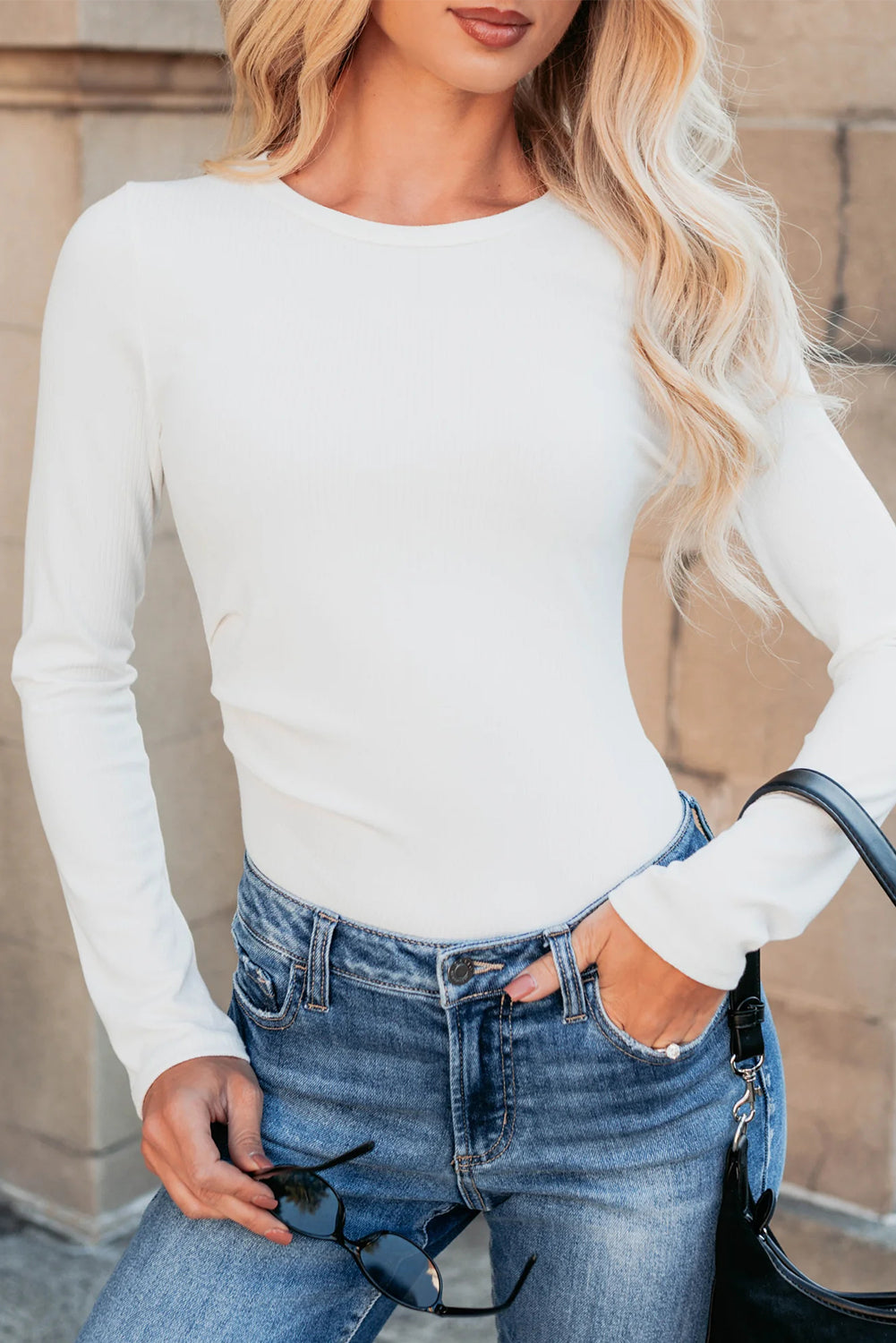 Ribbed Long Sleeve Bodysuit