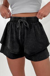 Mineral Wash French Terry Drawstring Shorts