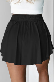 Drawstring Waistband Lined Athletic Skort
