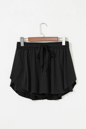Drawstring Waistband Lined Athletic Skort