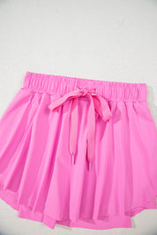 Drawstring Waistband Lined Athletic Skort