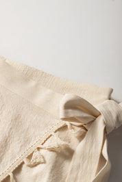 Tassel Trim Wrap Mini Skort