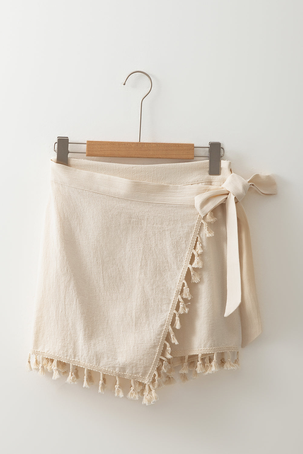 Tassel Trim Wrap Mini Skort
