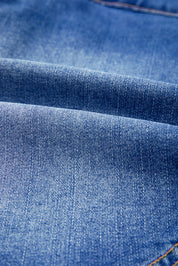 Wrapped Crossed Waist Denim Mini Skirt