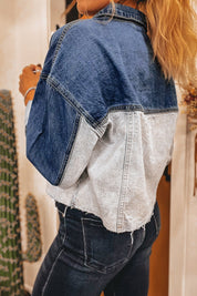 Two Tone Distress Denim Jacket
