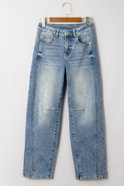 Vintage Washed Seam Detail Shift Jeans