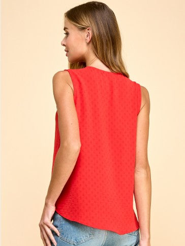 Solid Ruffle Tank Top