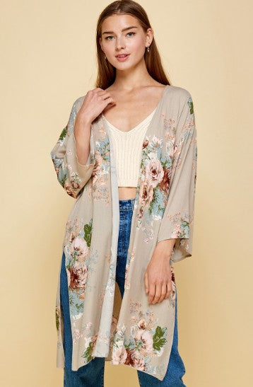Taupe Rose Kimono