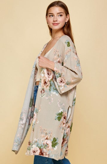 Taupe Rose Kimono