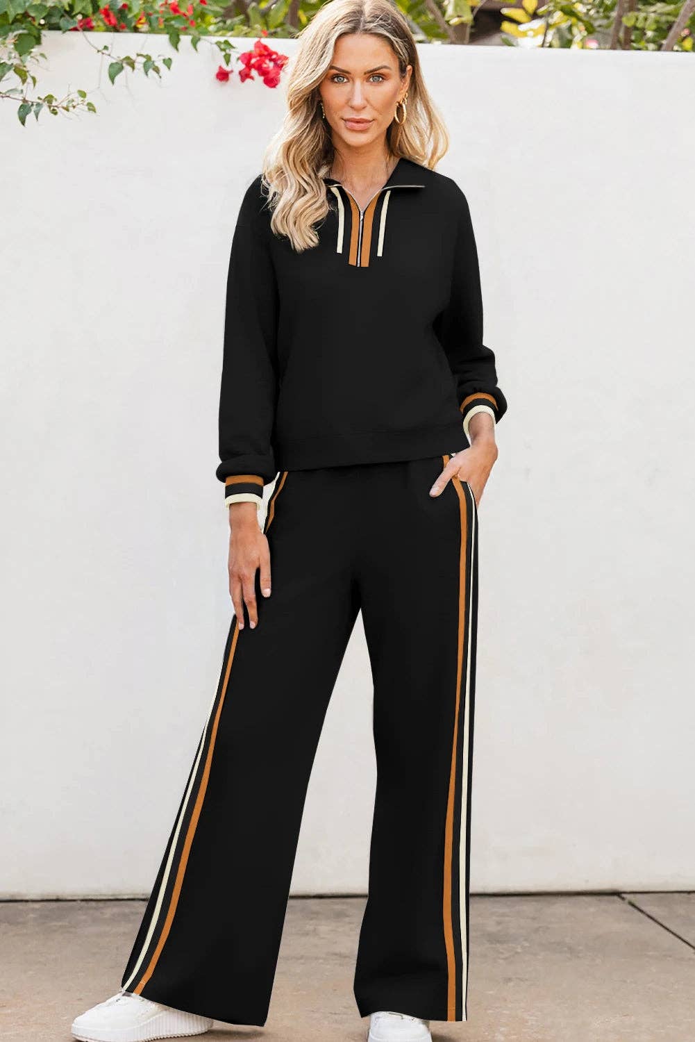 Striped Patchwork Loose Pant