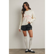 Cable Knit Bow Sweater