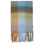 C.C Multi Color Block Plaid Woven Scarf