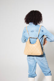 Dream Quilted Dual Shoulder & Backpack Handbag