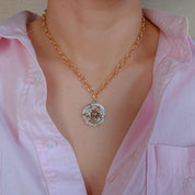 Bold Antique Bee Chain Necklace