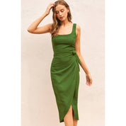 Heaven Sent Tulip Hem Midi Wrap Dress