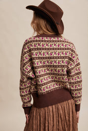 Western Jacquard Knit Sweater